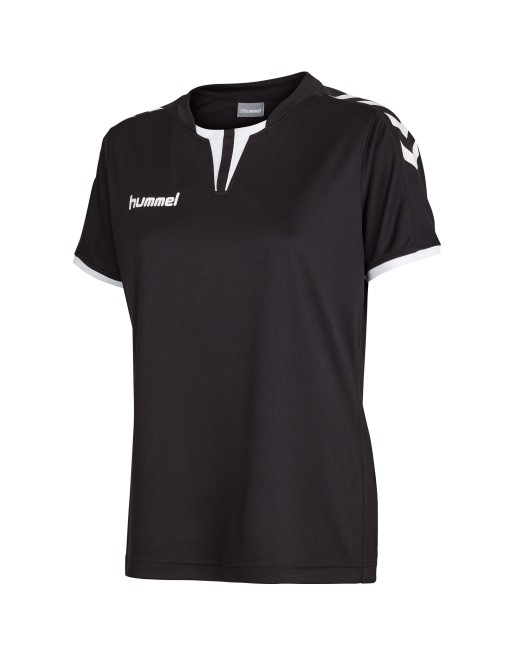 CORE WOMENS SS JERSEY / Krageneinsatz und Ärmelbündchen in Kontrastfarben